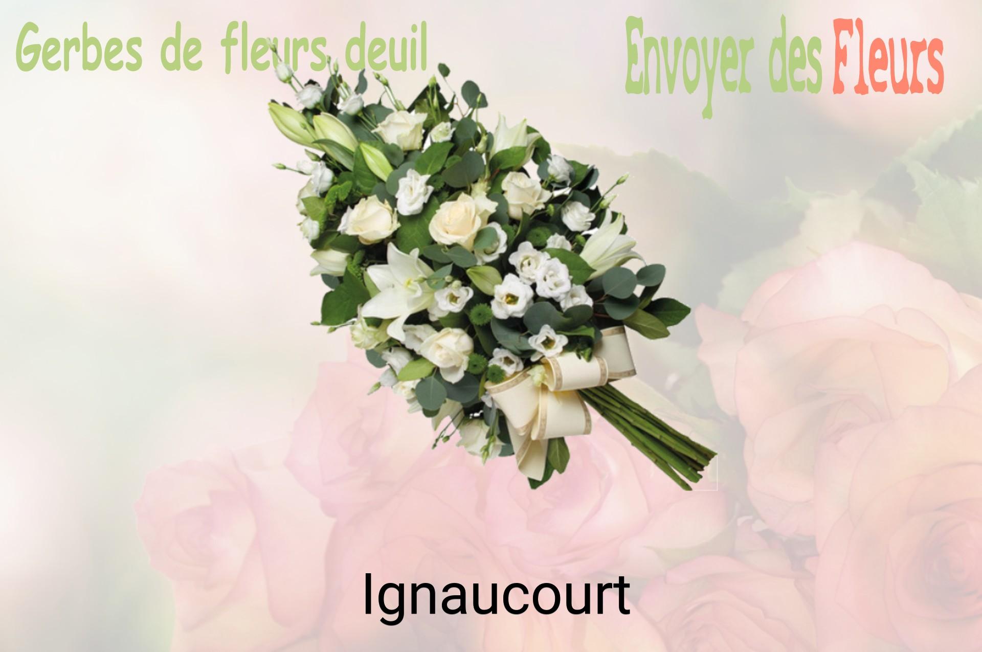Gerbe de fleurs de deuil livrée à Ignaucourt